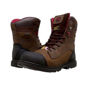 AVENGER 8" Insulated Waterproof Carbon Toe Puncture Resistant EH Work Boot-Brown